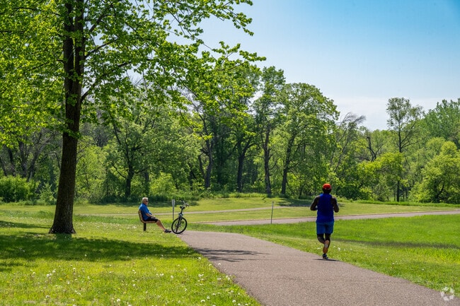 New Brighton residents enjoy the extensive trails at Long Lake Regional Park.