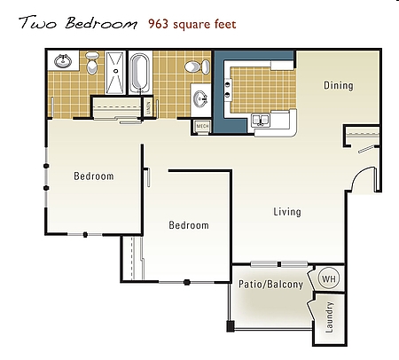 2BR/2BA - The Ridge Apartments