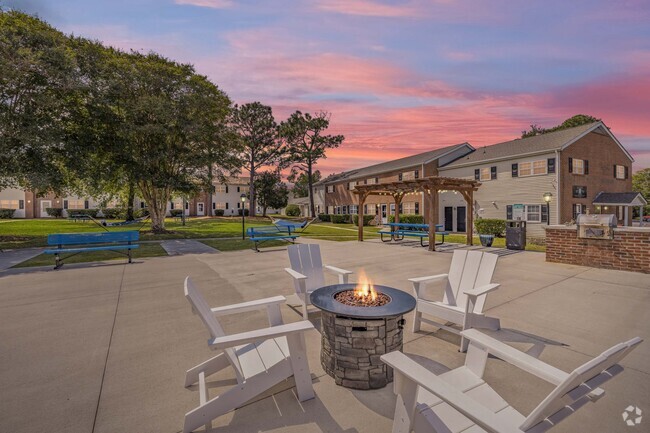 Fire Pit at  Cypress Grove in Wilmington, NC - Cypress Grove Apartments