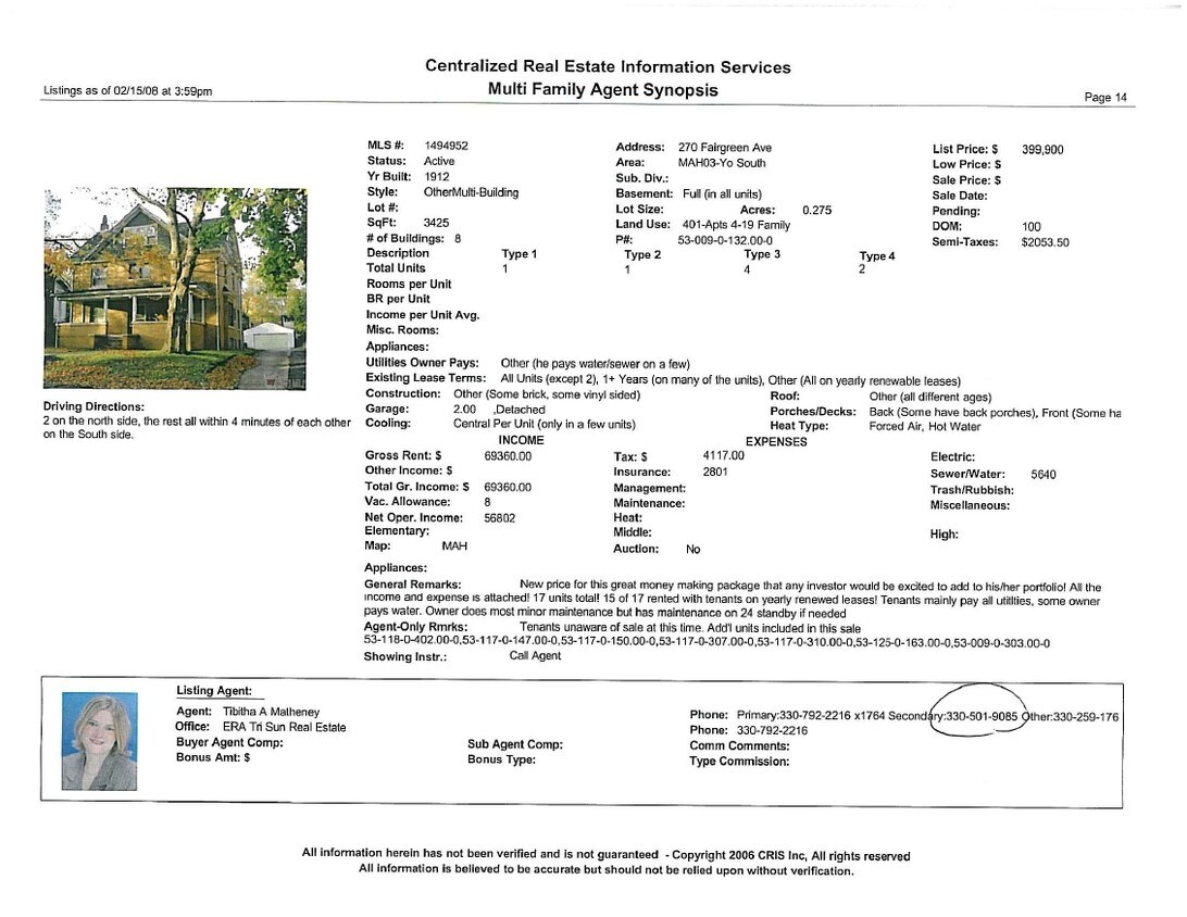 Marketing Brochure/Flyer - 270 Fairgreen Ave