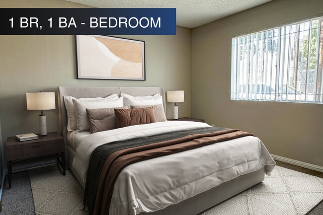 1 BR, 1 BA - Bedroom - Orange Terrace Apartments