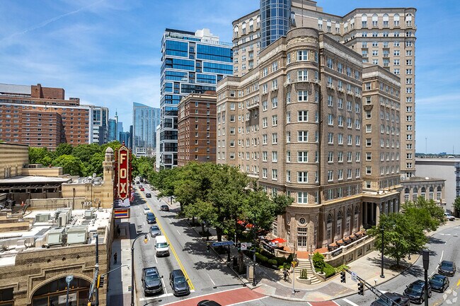The Fox Theater and Georgian Terrace Hotel are landmarks in central Midtown.