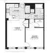 1 Bed 1 Bath (747 sqft.)