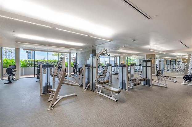 State-of- the-art fitness center with yoga studio - 888 Kapiolani Blvd