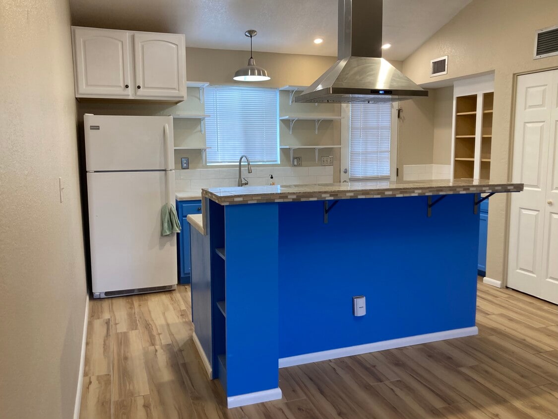 Newly renovated kitchen, Frida Kahlo blue. - 540 W Balboa Dr
