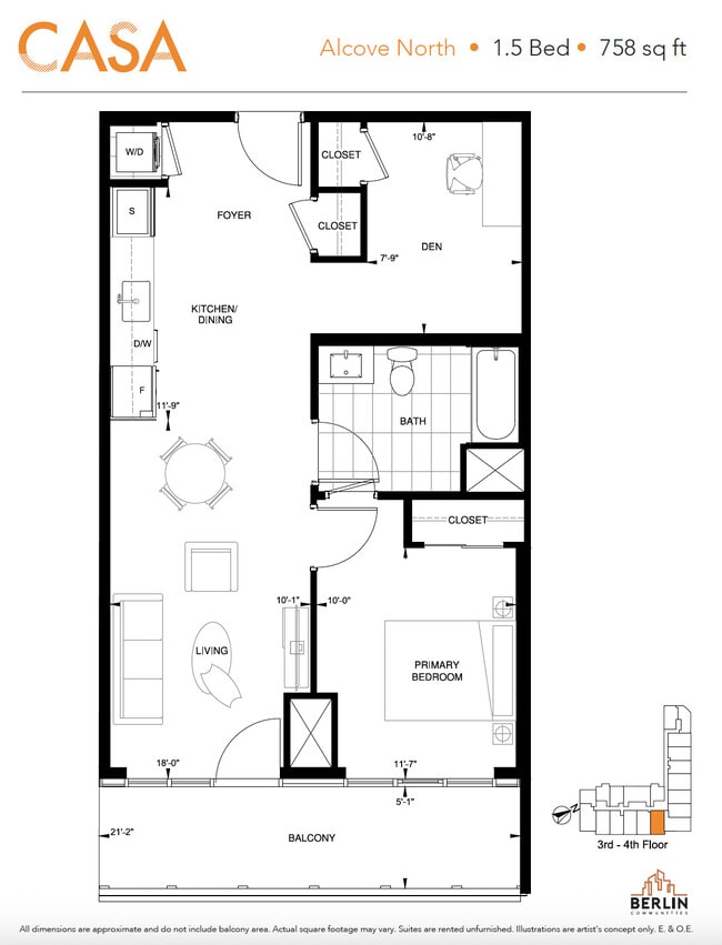 Alcove - North - Casa - 1055 Weber St E