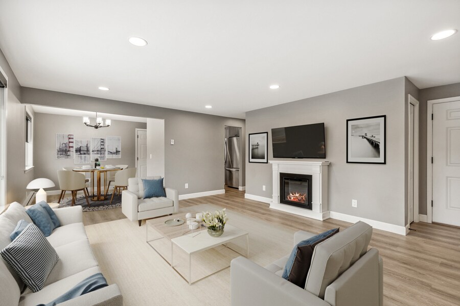 Living Room with virtual staging - 5302 21st Ave SW