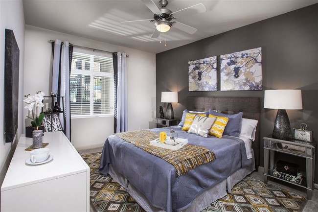 Spacious master suites include energy-efficient ceiling fans - The Verdant Apartments