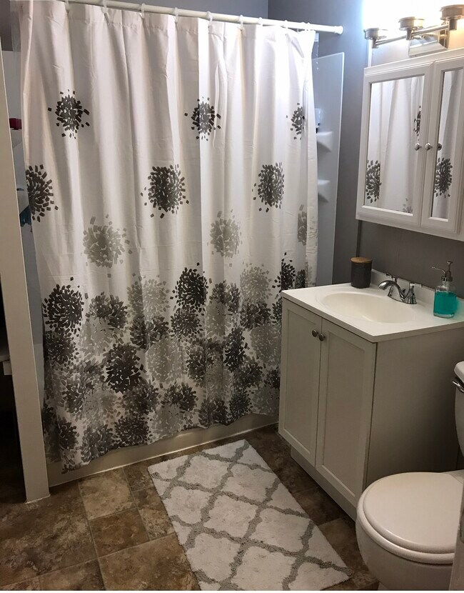 Full bathroom right off of kitchen on main level. - 449 FIllmore Street NE