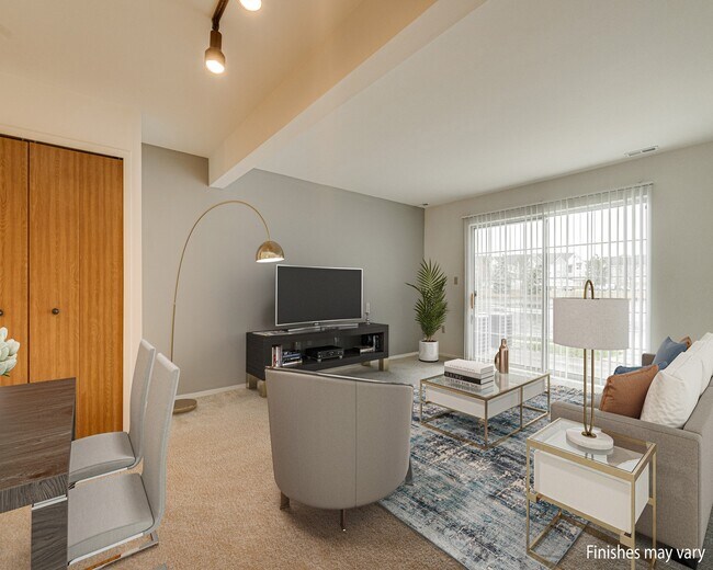 Sala de estar modelo Muscari - Portsmouth Apartments