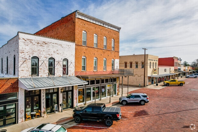 The Historic Downtown Farmersville is a quiet community of retail shops and restaurants.