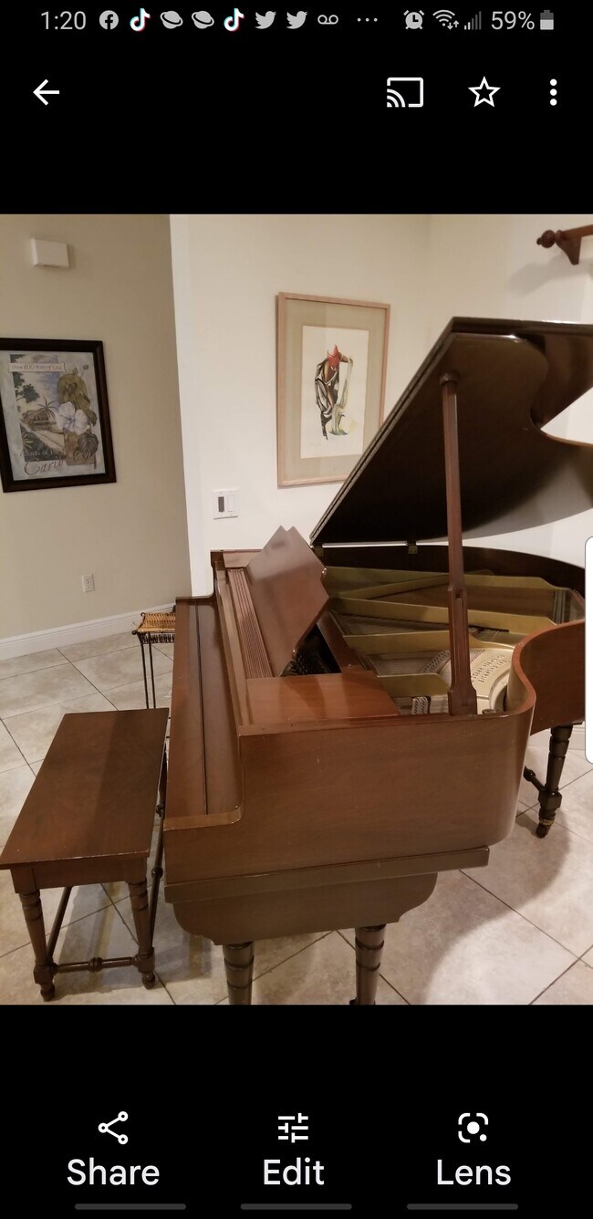 Baby Grand plays ok - 6508 Winding Lake Dr