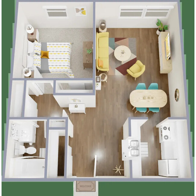 Plano de planta - Pecos Gardens Apartments