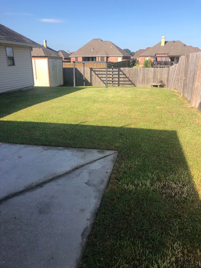 Backyard w/ Storage Building - 108 Smalley Rd