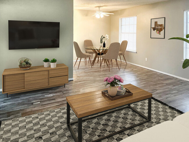 sala de estar + comedor - Cedar Creek Apartment Homes