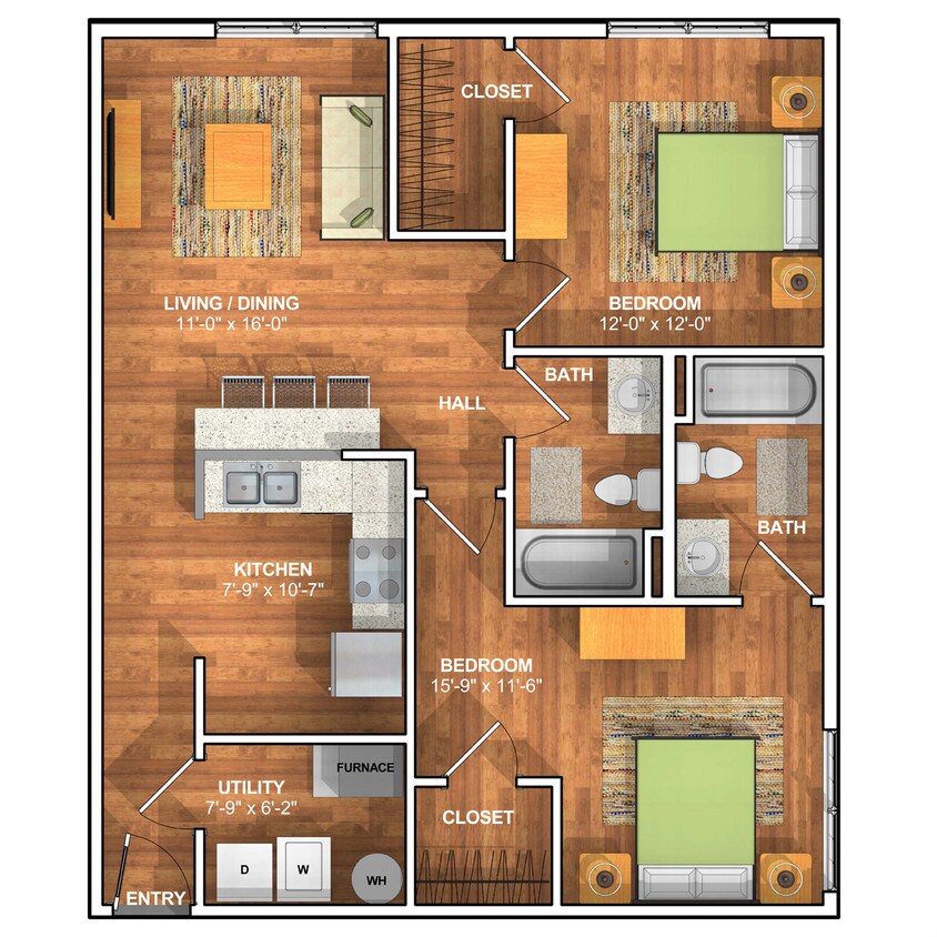 Plano de planta - Village at Whitehall