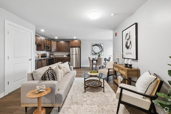 2BR, 1BA - 801SF - Living Room - Residences at Chestnut
