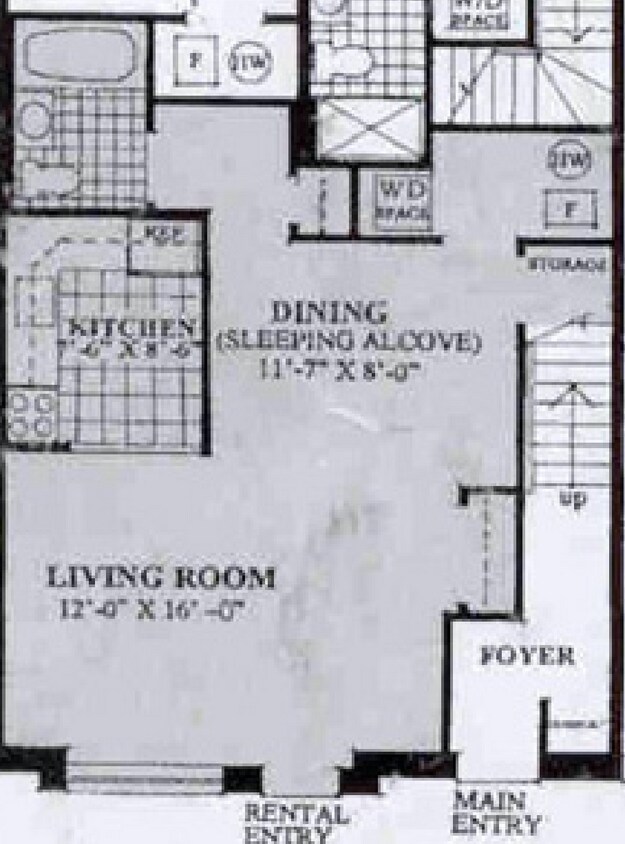 Shaded Gray Area is Unit #1, 650 Sq ft. - 683 Bergen St