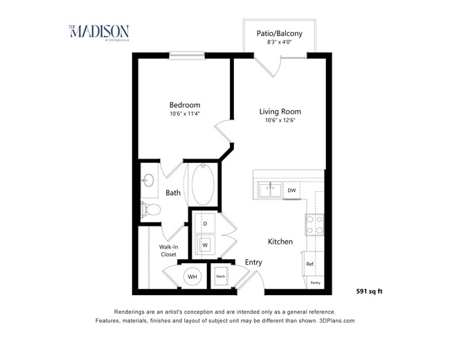 Plano de planta - The Madison at Stetson Hills