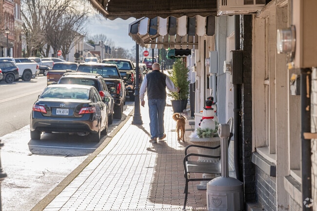 Local residents enjoy the walkable streets of downtown Buford year-round.