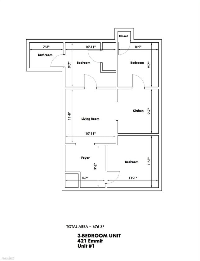 Building Photo - 3 br, 1 bath Triplex - 421 Emmet St Apt. #1