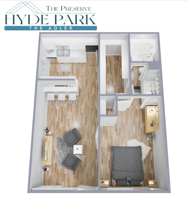 Plano de planta - The Preserve Hyde Park  The Adler