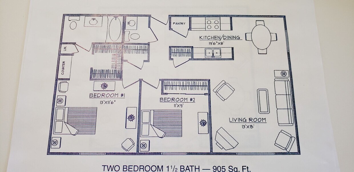 Plano de planta - Heritage Arms Apartments