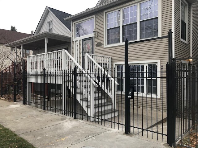front gate installed 2021 - 2840 W Wellington Ave