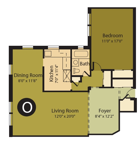 1BR/1BA - Edgerton Apartments