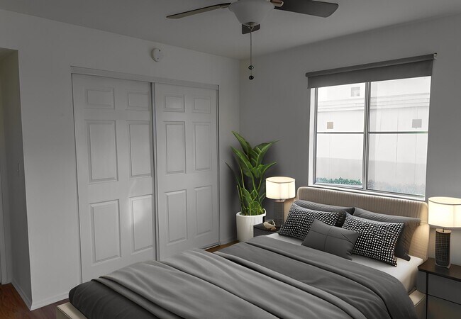 Bedroom with closet - 15000 Downey Ave