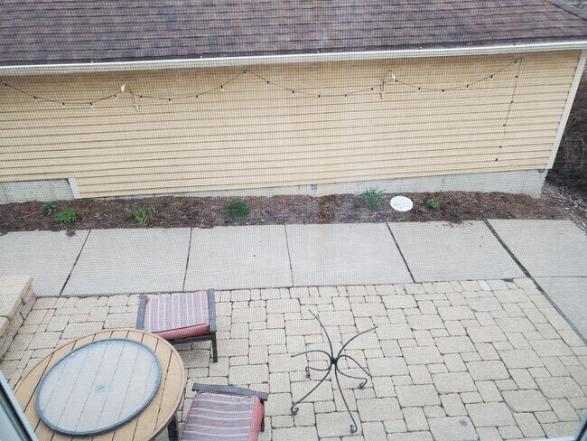 View of back patio from sunroom. Partially fenced and very private. - 317 W Doty St
