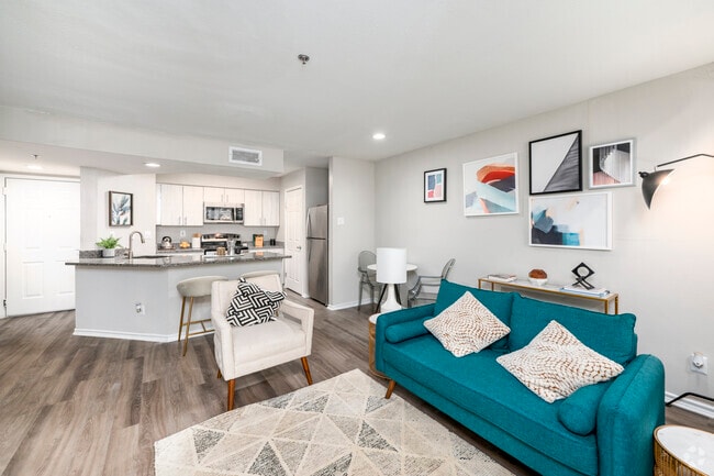 1BR, 1BA – 576SF - Livingroom - Cortland Van Dorn