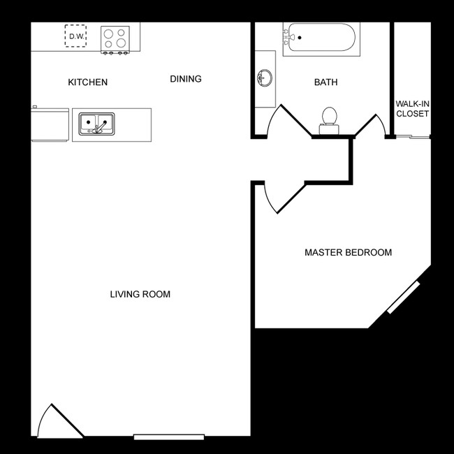 1BR/1BA - Highland View Apartments  