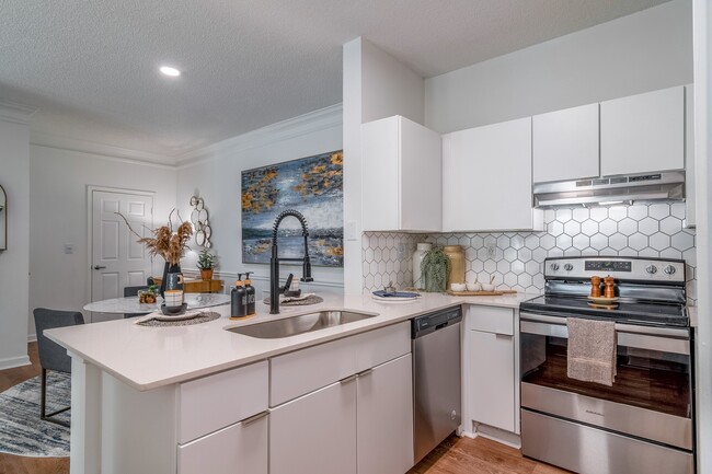 Newly Renovated Kitchen with Stainless Steel Appliances - Jefferson at the Perimeter Apartments