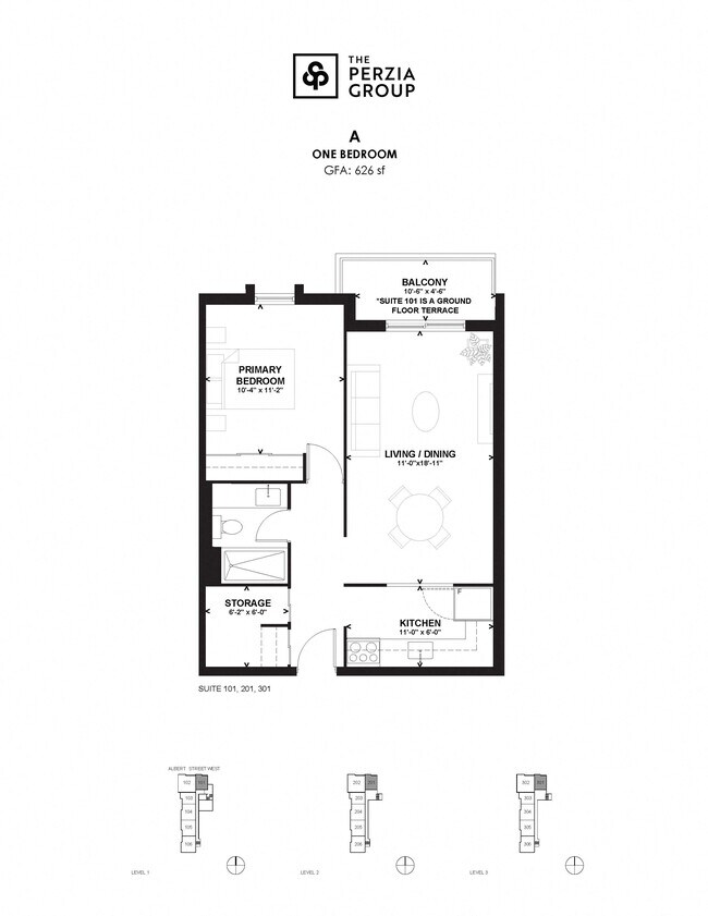 Plan d'étage - 555 Albert St. W.