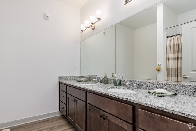 2BR, 2BA - 1,318SF - Primary Bathroom - The Westerly at Benn’s Grant