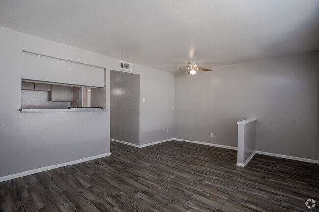 2BR, 1BA - 840SF - Living Area - Rose Gardens RGLLC