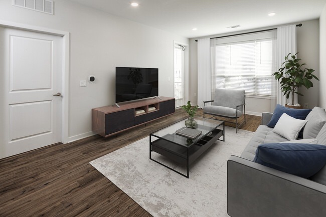 Coming Soon - New West Phase apartments - Finish Package III Living area with hard surface flooring throughout (Representative photo) - Avalon Hunt Valley and Hunt Valley West