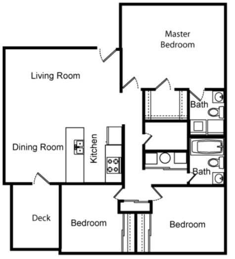 3 HAB/1.5 BA - Monte Carlo Apartments