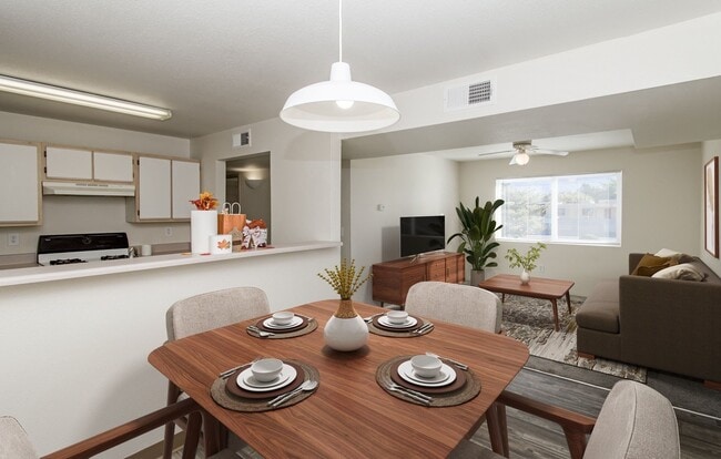Photo represents an apartment home prior to renovation. Newly renovated homes feature refreshed interiors, with additional upgrades available in select homes - Desert Willow
