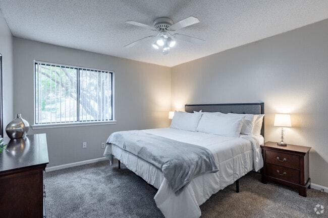 2BR, 1BA - Sierra - Primary Bedroom - Granite Valley Apartments