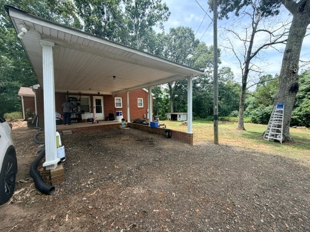 carport with massive driveway too - 430 Corinth Church Rd