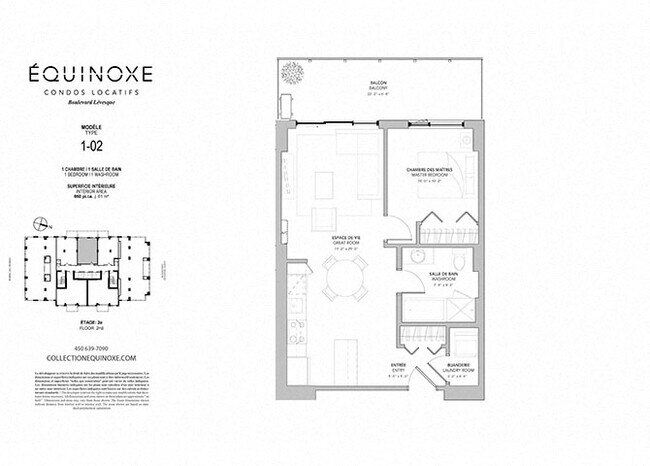 Plan d'étage - EQUINOXE LEVESQUE