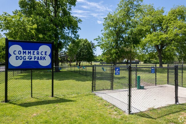 Explore the great outdoors with your four-legged friend at City Park Dog Park in Commerce.
