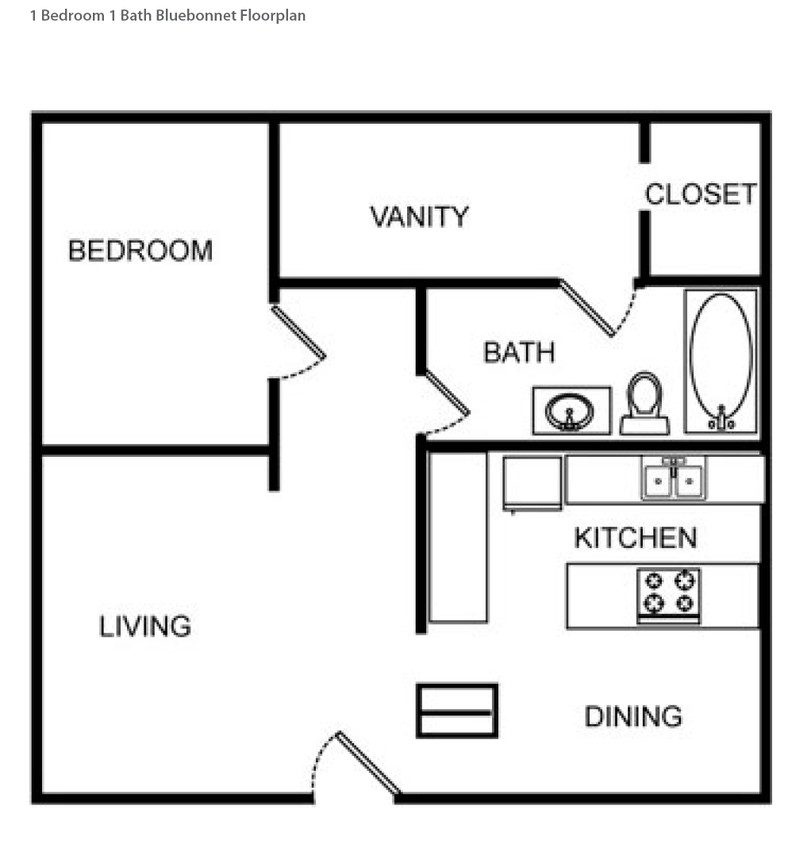 Bluebonnet - Courtyard Apartments