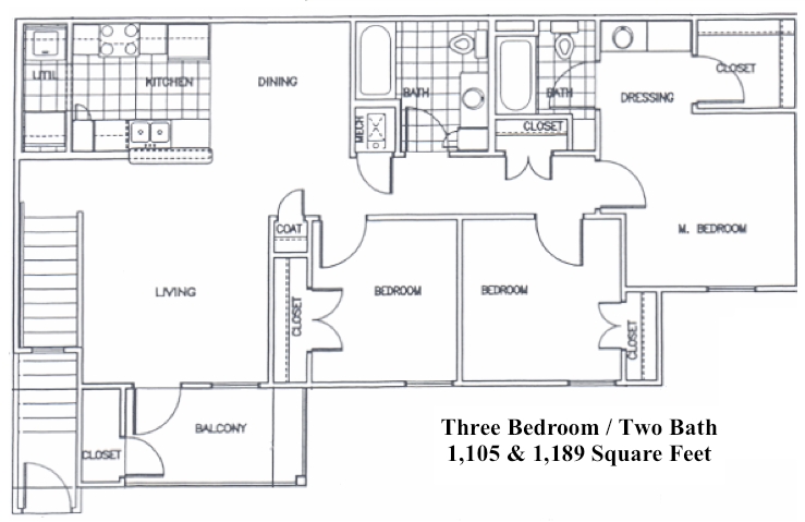 Tres habitaciones/dos baños - Mill Creek Village