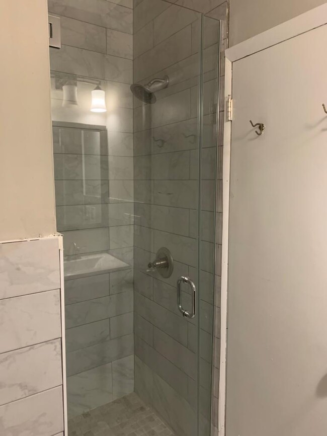 Standing Shower with Glass Enclosure - 123 Harrison Ave