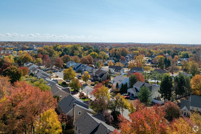 Tall trees surround the residential areas in Marlton providing plenty of shade.
