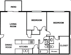 Floorplan - Hilltop Manor Apartments