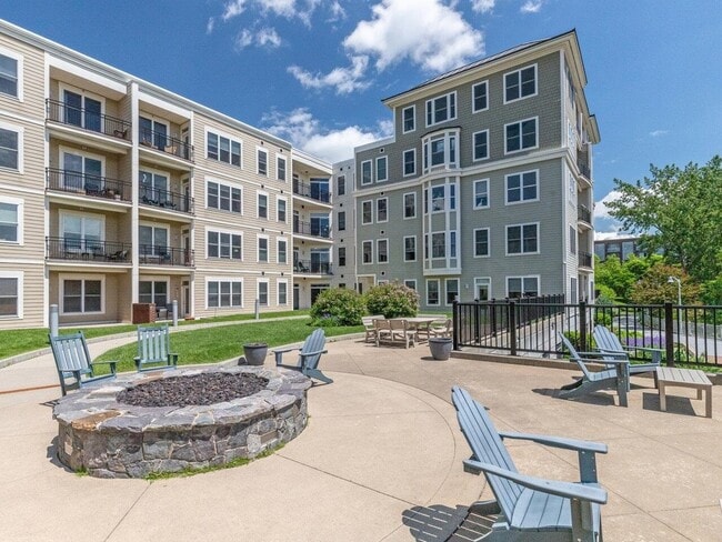 Common area facing falls - 60 Winooski Falls Way Townhome